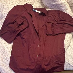 Old Navy Maroon Long Sleeve Shirt